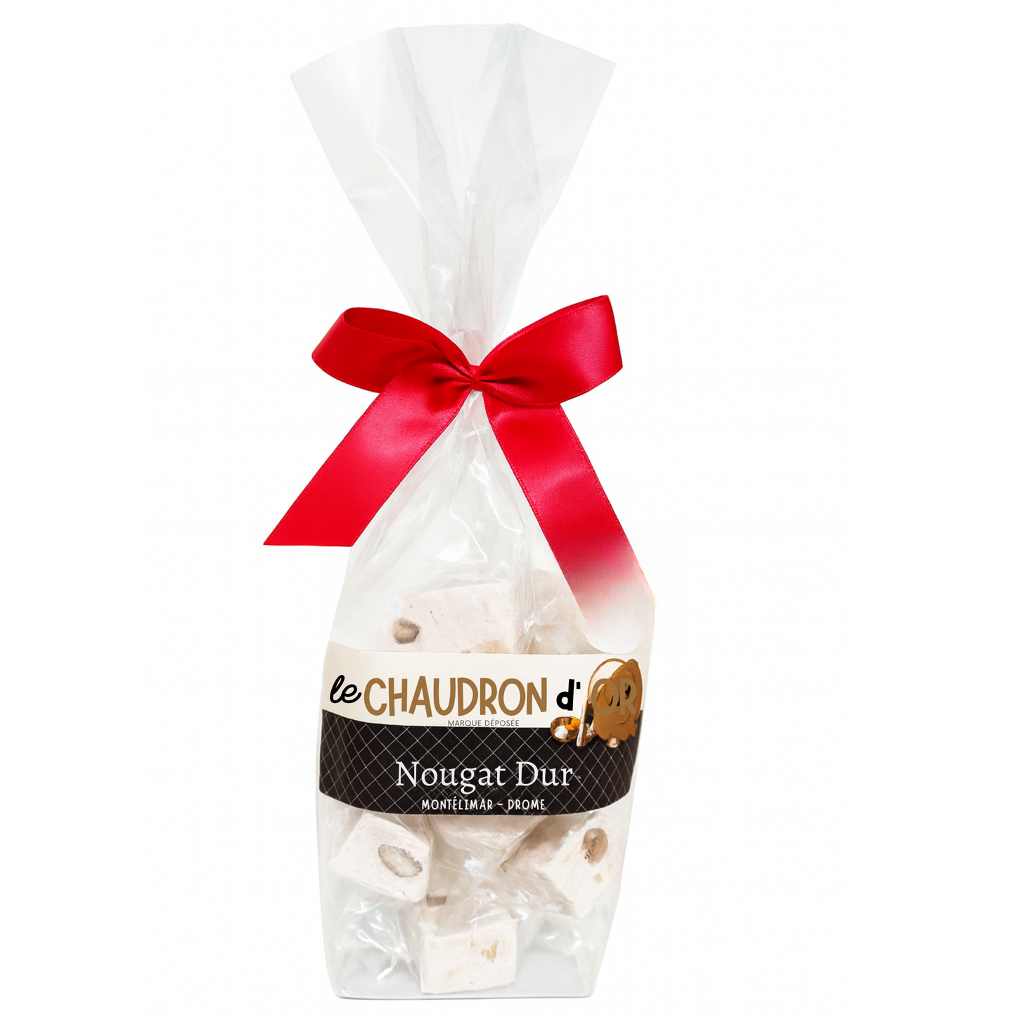 Nougat dur de Montélimar aux amandes – Sachet 100 g (30% d’amandes)