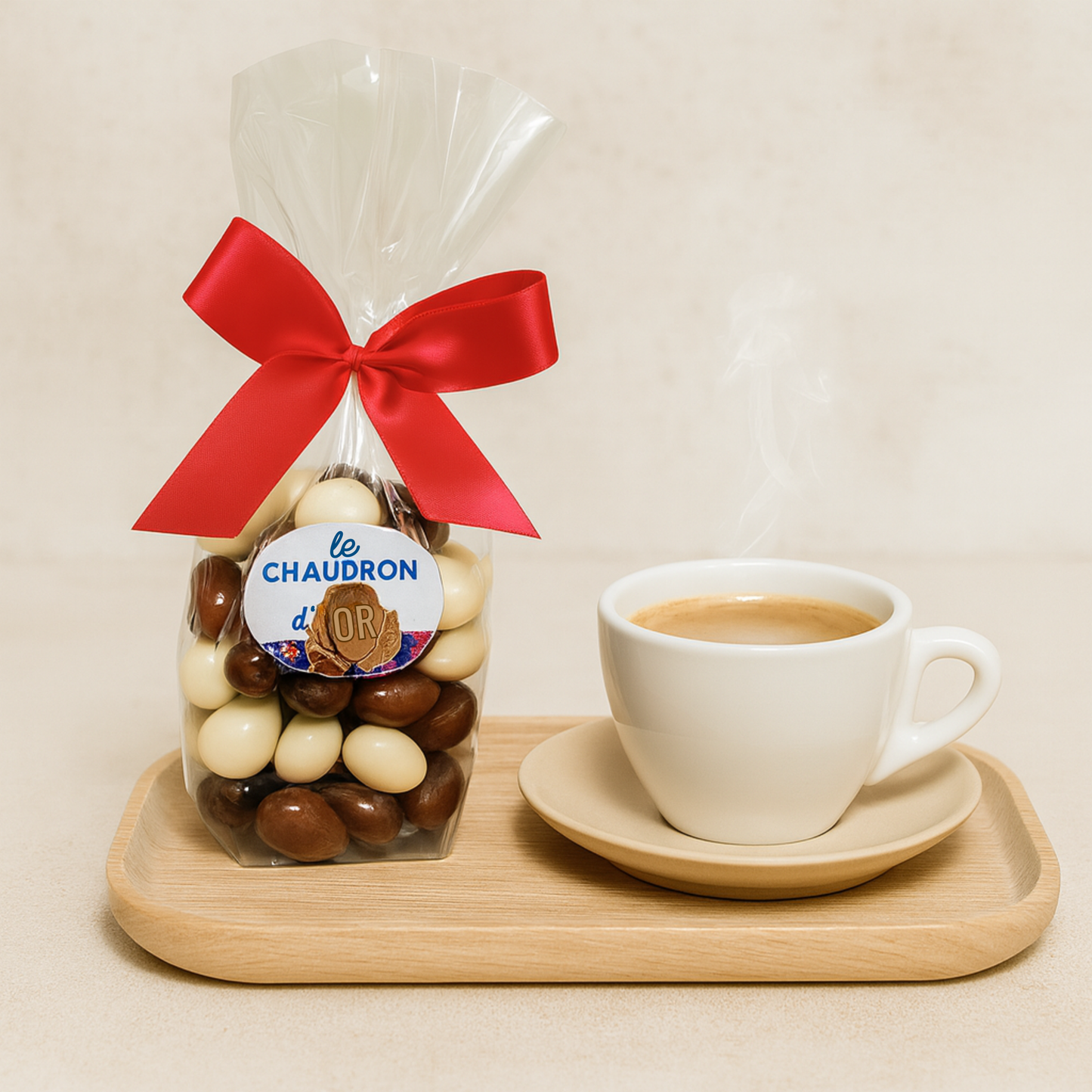 Amandes enrobées aux 3 chocolats – Sachet 200 g