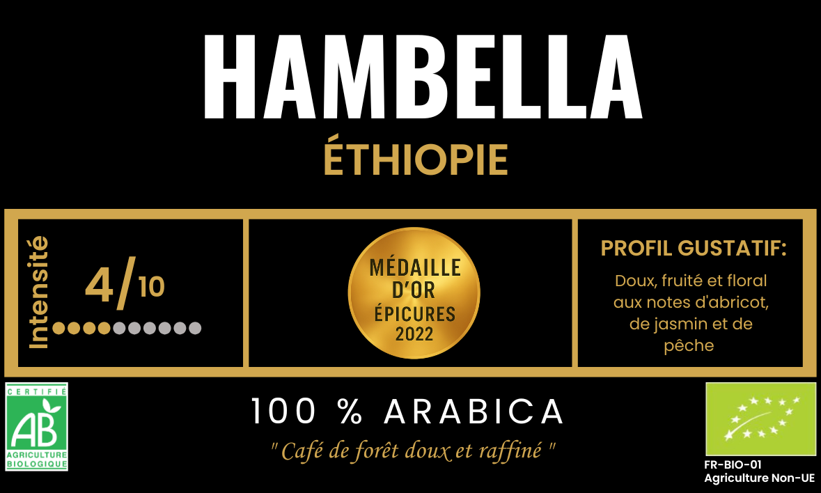 Hambella - Café Bio d'Exception d'Éthiopie - 250g