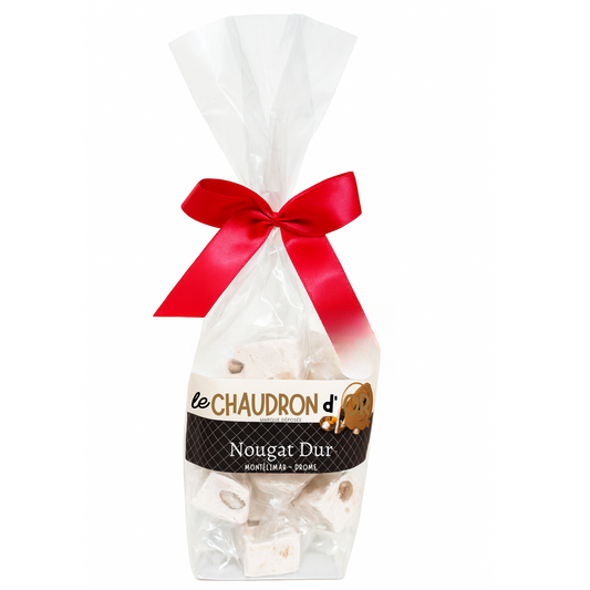 Nougat dur de Montélimar aux amandes – Sachet 100 g (30% d’amandes)