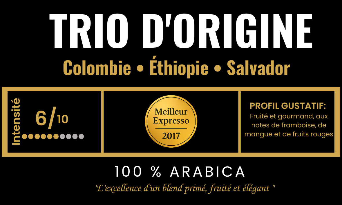 Trio d'origine - Assemblage Gourmet de Cafés d'Exception - 250g